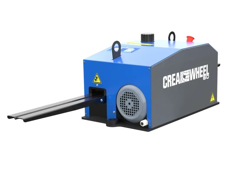 Rendering der CREA-WHEEL 60 Basic von der Motorseite mit Antriebsmotor und Lüfterhaube